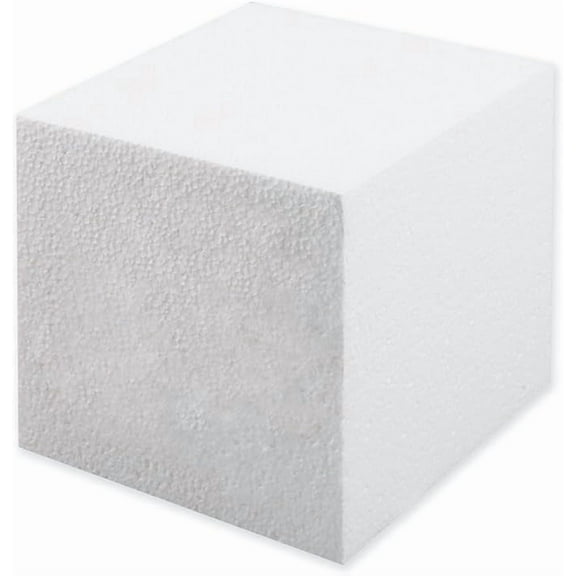 Smoothfoam Cube Crafts Foam for Modeling, 5-Inch, White