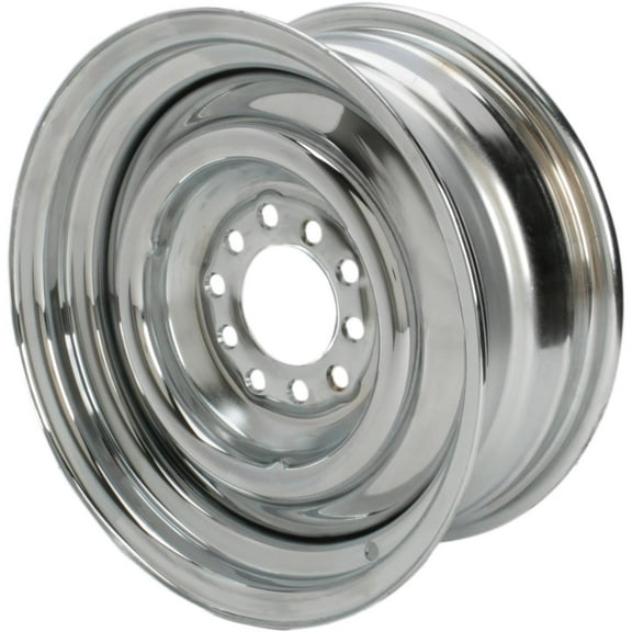 Smoothie 14x6 Chrome Steel Wheel, 5 on 4.5/4.75, 3.75 BS