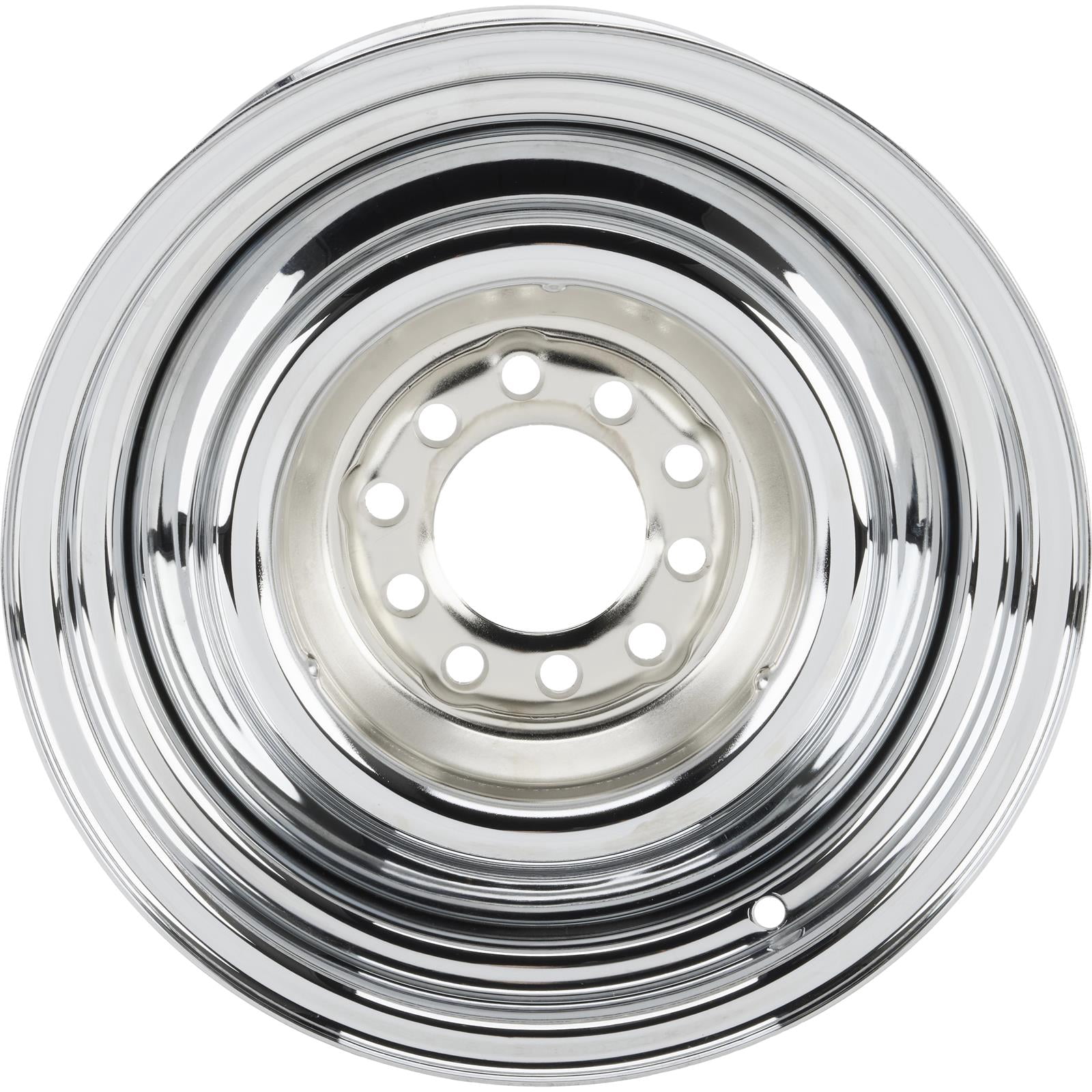 14-Inch Smoothie Chrome Steel Wheel, Dual 5-Lug Bolt Pattern, 3.75 ...