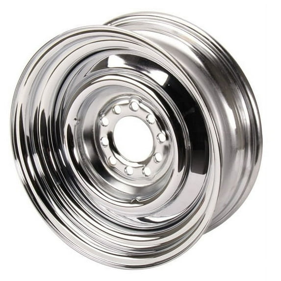 Smoothie 15x5 Chrome Steel Wheel, 5 on 4.5/4.75, 3.0 BS