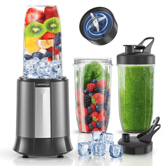 Smoothie Blender, 1300W Personal Blender for Smoothies, Shakes and Nutrient Extractions with 2pcs BPA-Free 27oz Portable Blender To-Go Bottles