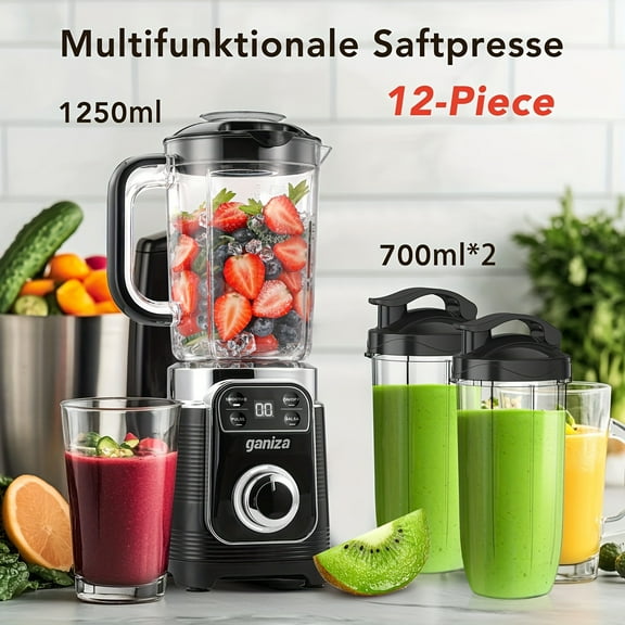 Smoothie Blender, Juicer Machines Vegetable And Fruit, Blender for Shakes And Smoothies, 15pcs Personal Blender And Grinder Combo for Kitchen, Smoothies Maker with 4 BPA-Free Portable Blender Cup