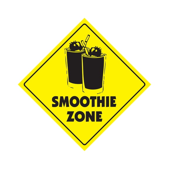 Smoothie Crossing Decal Zone Xing | Indoor/Outdoor | 4" Tall fruit machine drink lover drinker health