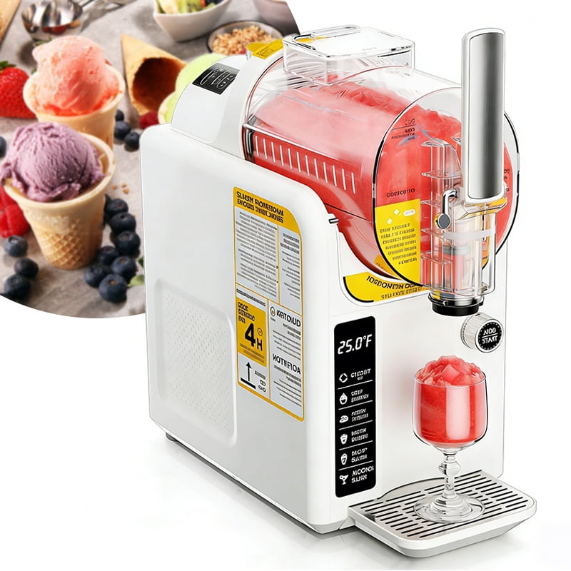 Smoothie Maker - Large capacity ice cream maker, no ice required, self-cleaning, 5 preset modes, suitable for home, bar, restaurant (white)