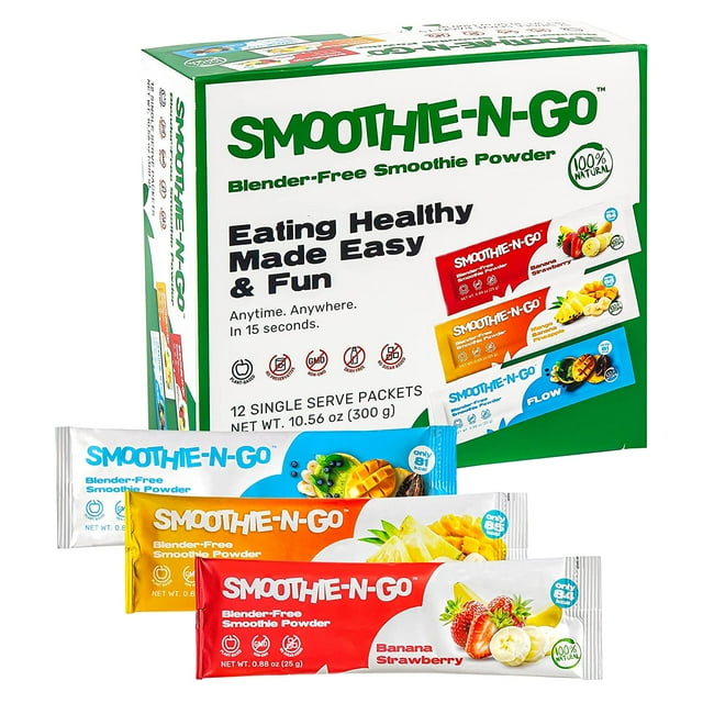 SmoothieNGo Freeze Dried Fruit Smoothie Mix Powder, Variety Pack
