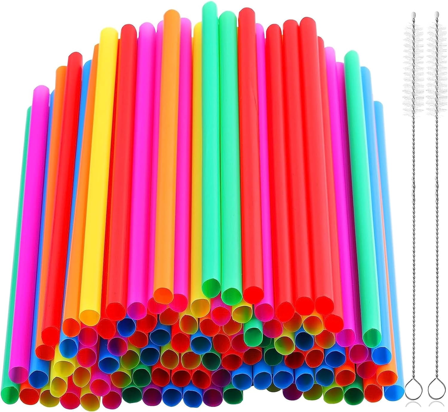 Large File Straw Smoothie Straws, Colourful Flexible Straws, Large Bubble Tea Straws ...