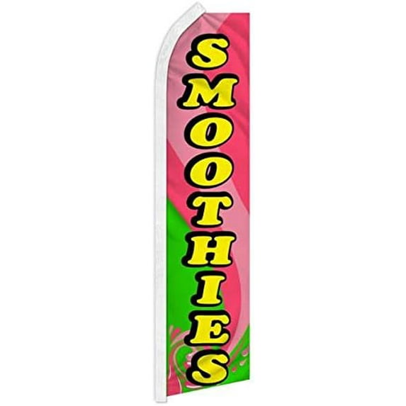 Smoothies Swooper Feather Flag - Perfect for Smoothie Shops, Juice Stops, Food Trucks