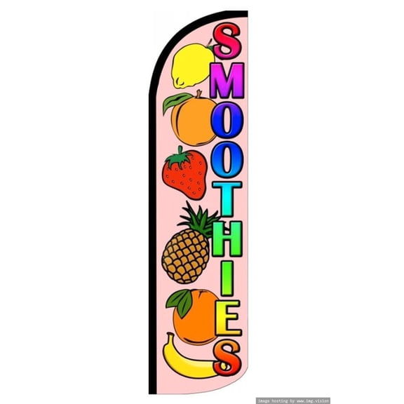 Smoothies Windless flag Without Pole Advertisement /Business Flags | Feather Flag |