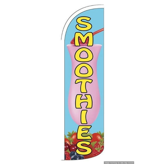 Smoothies Windless flag Without Pole Advertisement /Business Flags | Feather Flag |