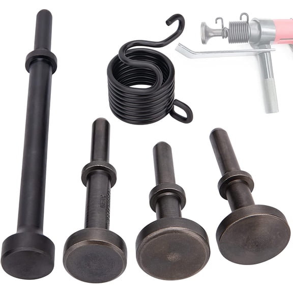 Smoothing Air Hammer Bits Set 5Pcs Tool Kit Atachments Chisel Bits Extended Length Pneumatic Bit with Spring Power Drills Tools & Home Improvement
