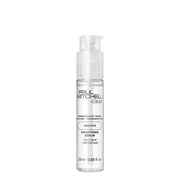 Paul Mitchell Clear Smoothing Serum, Blowout Primer, Fragrance Free, Dermatologist-Tested For Sensitive Scalp + Skin , .85 fl oz