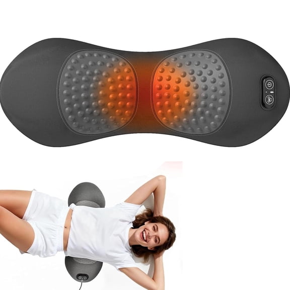 JMLPxx Triple Fusion Massager,With Heat, Vibration & Traction,Lumbar Support Pillow,Sciatica Pain Relief Pillow,Sciatica Pain Relief Massage Tool,Muscle Massager,Back Massage