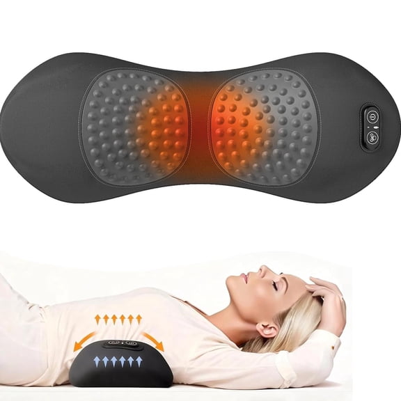 2026 SmoothTriple Spine Fusion Massager,With Heat, Vibration & Traction,Sciatica Pain Relief Devices,Sciatica Pain Relief Pillow,Sciatica Pain Relief Massage Tool,For Home, Office Chair, Bed, Sofa