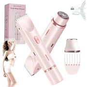 Smoovi 2.0 Bikini Shaver, Beauty Razor, 2 in 1 Bikini Trimmer for Women, Dual-Head Electric Shaver for Bikini Area, Underarms, Legs, Arms (Blue)