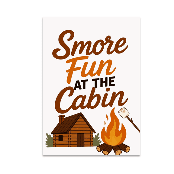 Smore Fun at the Cabin Campfire Decor - Cabin Adventure Enthusiast - 13x19 Poster Print