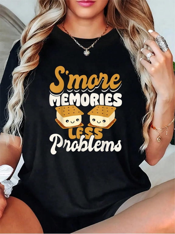 Smore Memories Less Problems Smore T-Shirt - Unisex Camp Camping T Shirt