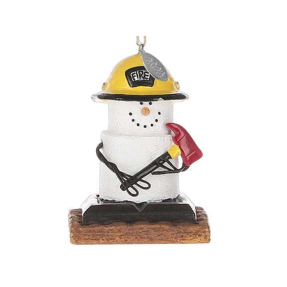 Smores Ornament - Firefighter Ornaments, Fireman Gifts for Men, Women, Fireman Christmas Ornament - Comes in Gift Box