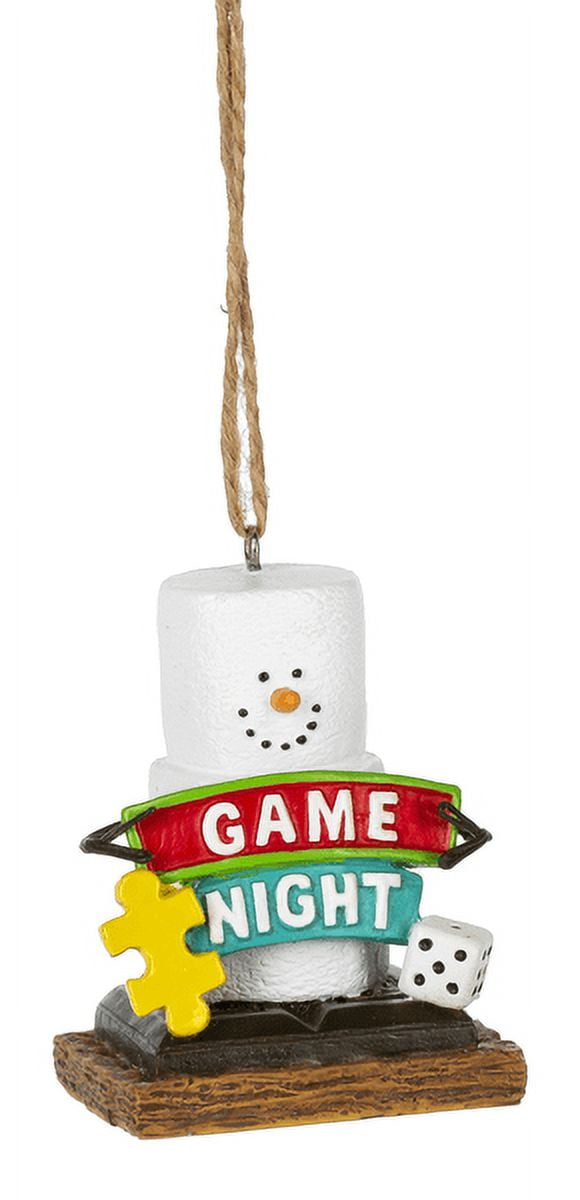 Smores Snowman GAME NIGHT Christmas Ornament, by Midwest CBK