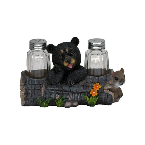 "Smorgasbord Bear Salt and Pepper Shaker Holder"