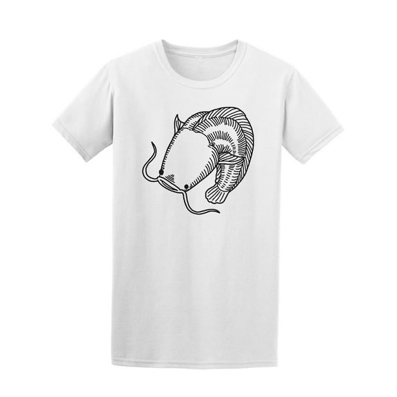 Smple Art Catfish T-Shirt Men -Image by Shutterstock, Male Small