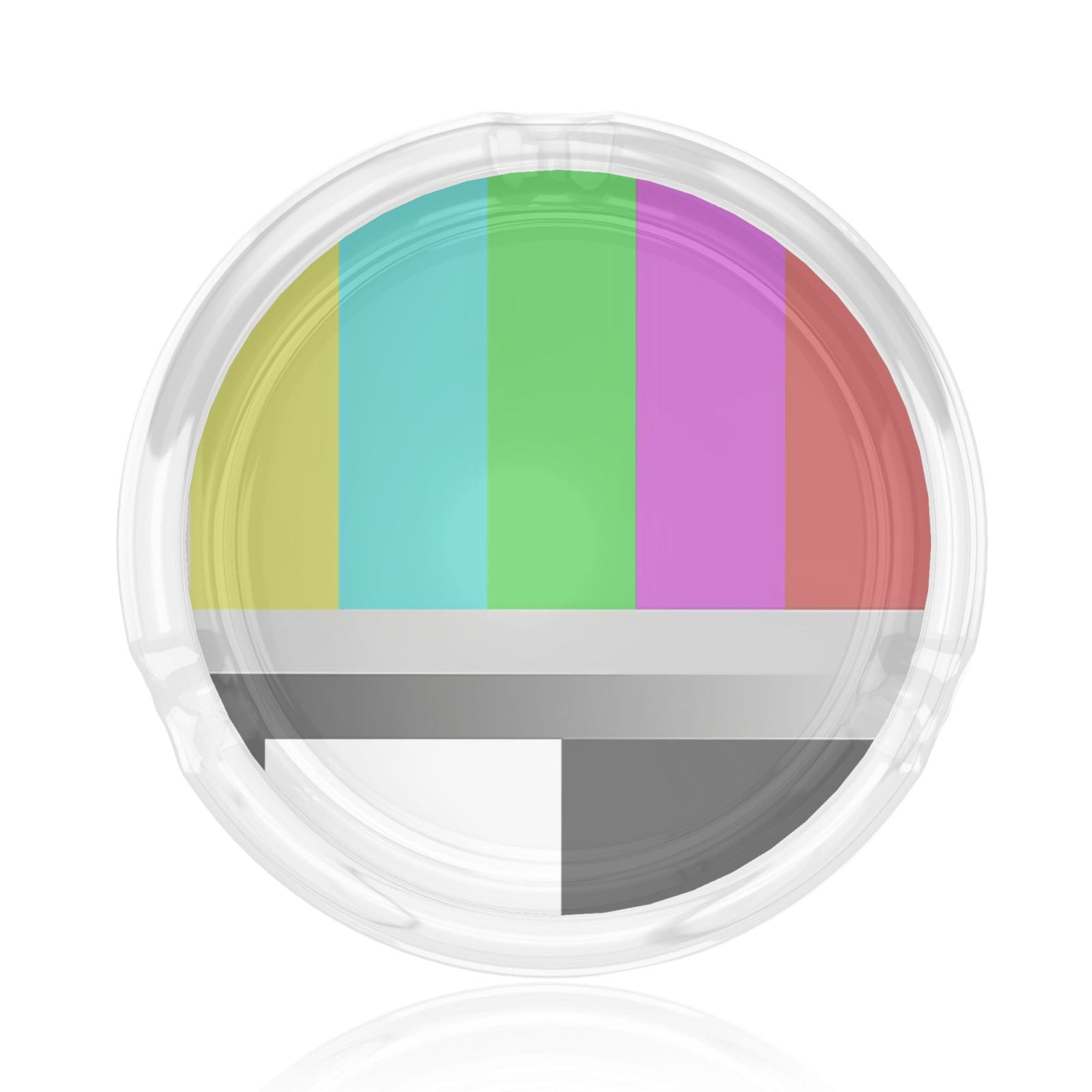 Smpte Standard Definition Television Color Bars Slim Fit Round Glass