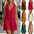 thumbnail image 1 of Smsaxvxz 2 Piece Lounge Sets for Women Summer Vacation Beach Travel Airport Outfits Casual Cruise Fashion 2026 Red L, 1 of 8