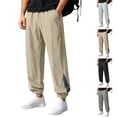 thumbnail image 1 of Smsaxvxz Athletic Pants for Men Lightweight Quick Dry Drawstring Waist Sport Pants Joggers Workout Trousers Khaki 2XL, 1 of 9