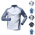 thumbnail image 1 of Smsaxvxz Athletic Tops for Men Lightweight Drying Long Sleeve Running Fitness T-shirts Fishing Shirts (Sun Protection) White 2XL, 1 of 4