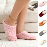 Smsaxvxz Memory Foam Fuzzy Slippers for Women Fleece House Shoes with ...