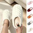 Smsaxvxz Memory Foam Fuzzy Slippers for Women Fleece House Shoes with ...