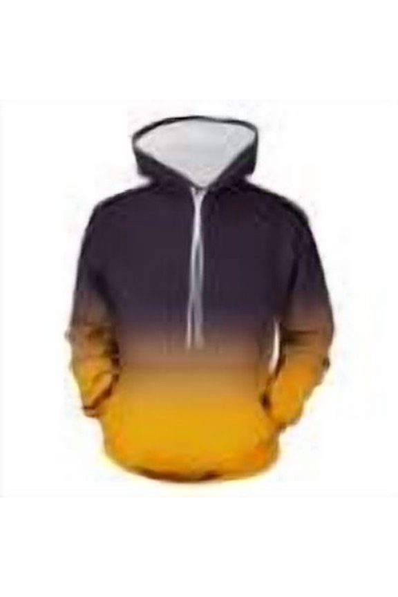Mens Graphic Cotton Hoodies Fleece Sweatshirt Long Sleeves Comfy Soft Pullover Winter Collar Drawstring Casual Tops with Pocket Yellow S