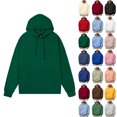 thumbnail image 1 of Smsaxvxz Mens Hoodies Fleece Solid Drawstring Sweatshirts with Pocket Casual Regular Fit Army Green M, 1 of 5