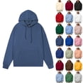 thumbnail image 1 of Smsaxvxz Mens Hoodies Fleece Solid Drawstring Sweatshirts with Pocket Casual Regular Fit Dusty Blue L, 1 of 3