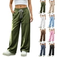 thumbnail image 1 of Smsaxvxz Sweatpants for Women Fall Winter Fashion Plus Size Sport Pants Casual Running Travel Climbing Trousers With Pockets Army Green 2XL, 1 of 8
