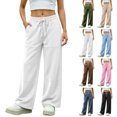 thumbnail image 1 of Smsaxvxz Sweatpants for Women Fall Winter Fashion Plus Size Sport Pants Casual Running Travel Climbing Trousers With Pockets White XL, 1 of 8