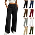 thumbnail image 1 of Smsaxvxz Wide Leg Sweatpants for Women Lightweight Breathable Outdoor Athletic Running Work Pants with Pockets Black M, 1 of 8