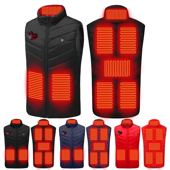 Smsaxvxz Women Heated Gilet 8 Heating Zones 3 Mode Button Temperature ...