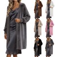 thumbnail image 1 of Smsaxvxz Womens Long Cardigan Sweaters Fashion Open Front Oversized Knit Fall Trendy Coat Jacket Gray L, 1 of 7