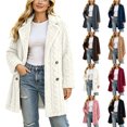 thumbnail image 1 of Smsaxvxz Womens Long Coats Winter Warm Fuzzy Jackets Long Sleeve Outerwear White XL, 1 of 9