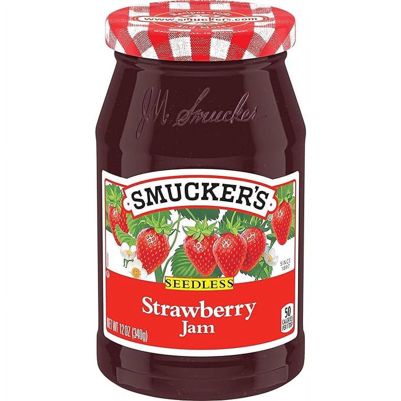 Smucker's Seedless Strawberry Jam, 12oz (2 Pack)