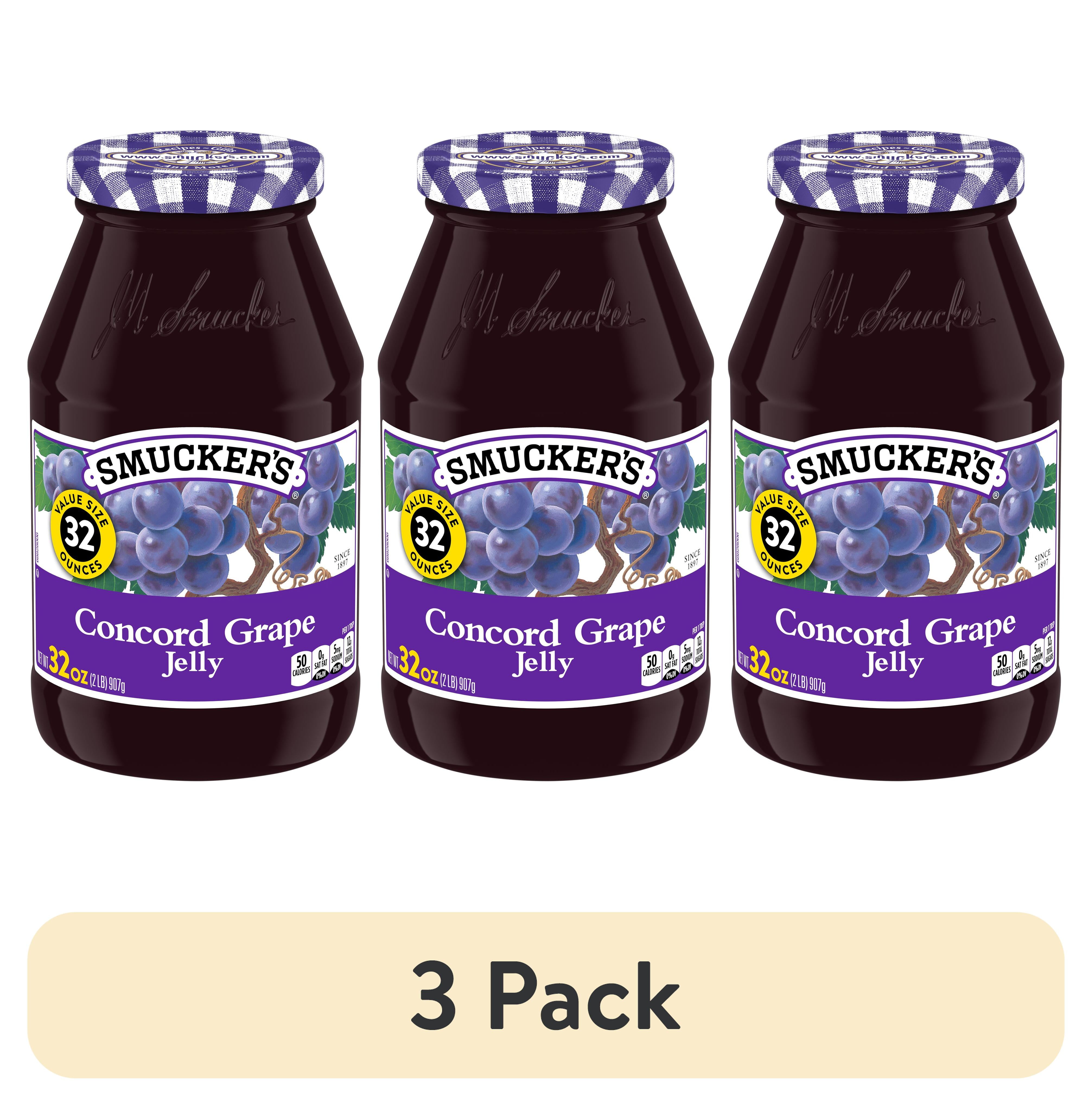 (3 pack) Smuckerâ s Concord Grape Jelly, 32Ounce