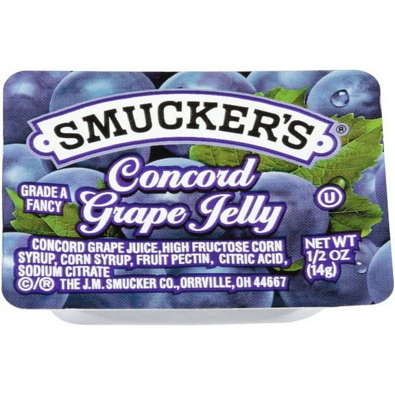 Smucker's Concord Grape Jelly .5 oz Case of 200 Cups