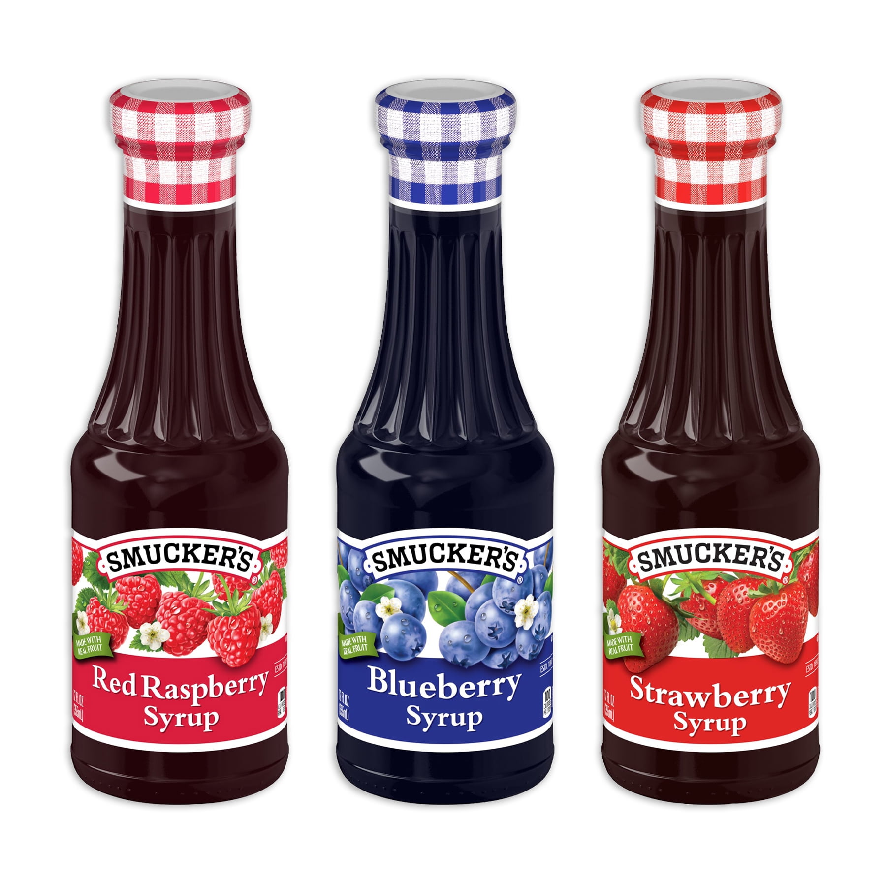 Smucker's Fruit Syrup 3 Flavor Variety Pack, 12 Ounce Bottle (Pack of 3