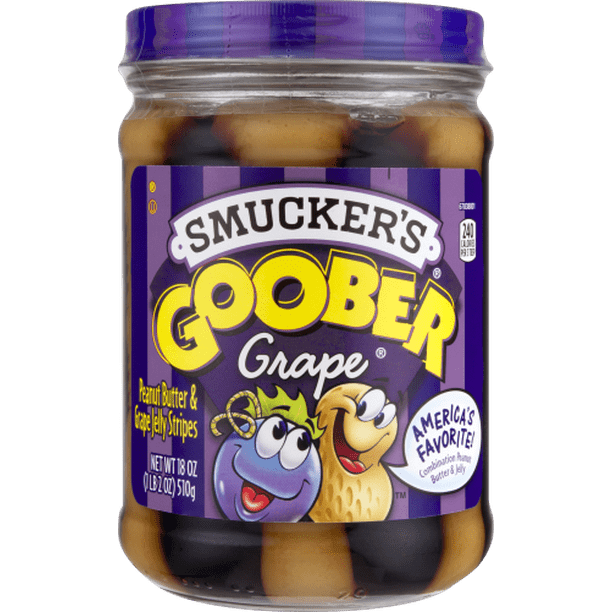 Smucker's Goober Grape Peanut Butter and Jelly Spread 18oz (Pack of 4)