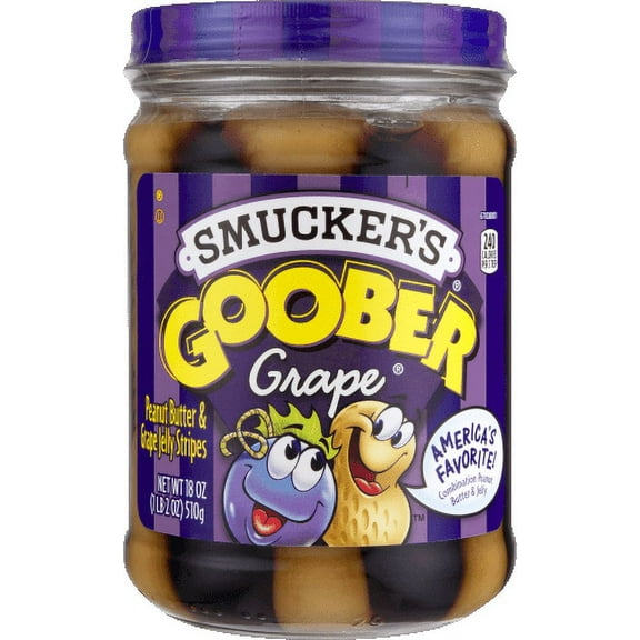 Smucker's Goober Grape Peanut Butter and Jelly Spread - 18oz (Pack of 4)