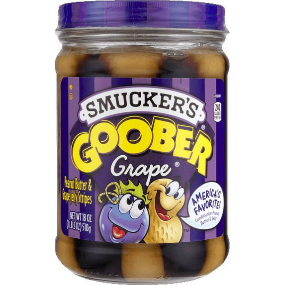 Smucker's Goober Grape Peanut Butter and Jelly Spread - 18oz (Pack of 8)