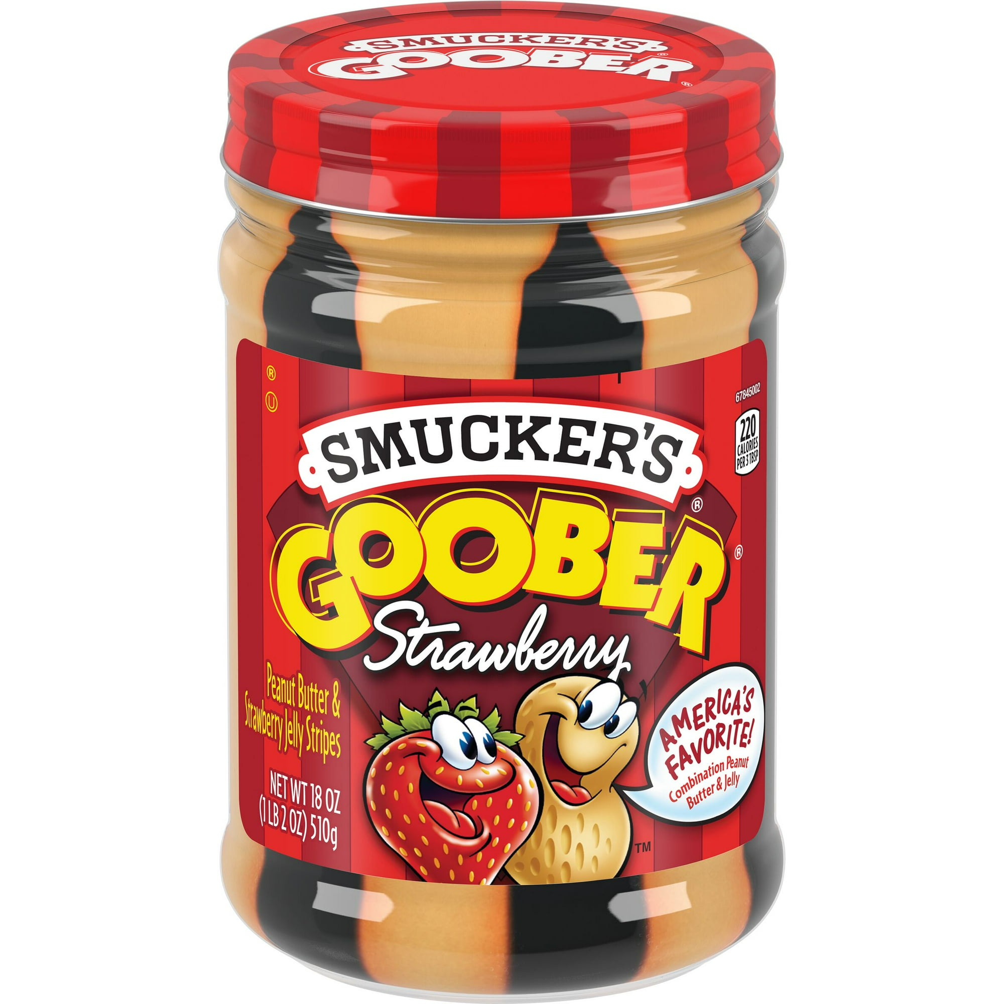 Smucker’s Goober Peanut Butter and Strawberry Jelly Stripes, 18 Ounces
