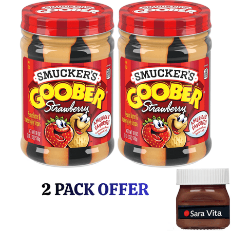 Smucker's Goober Peanut Butter and Strawberry Jelly Stripes, 18 oz