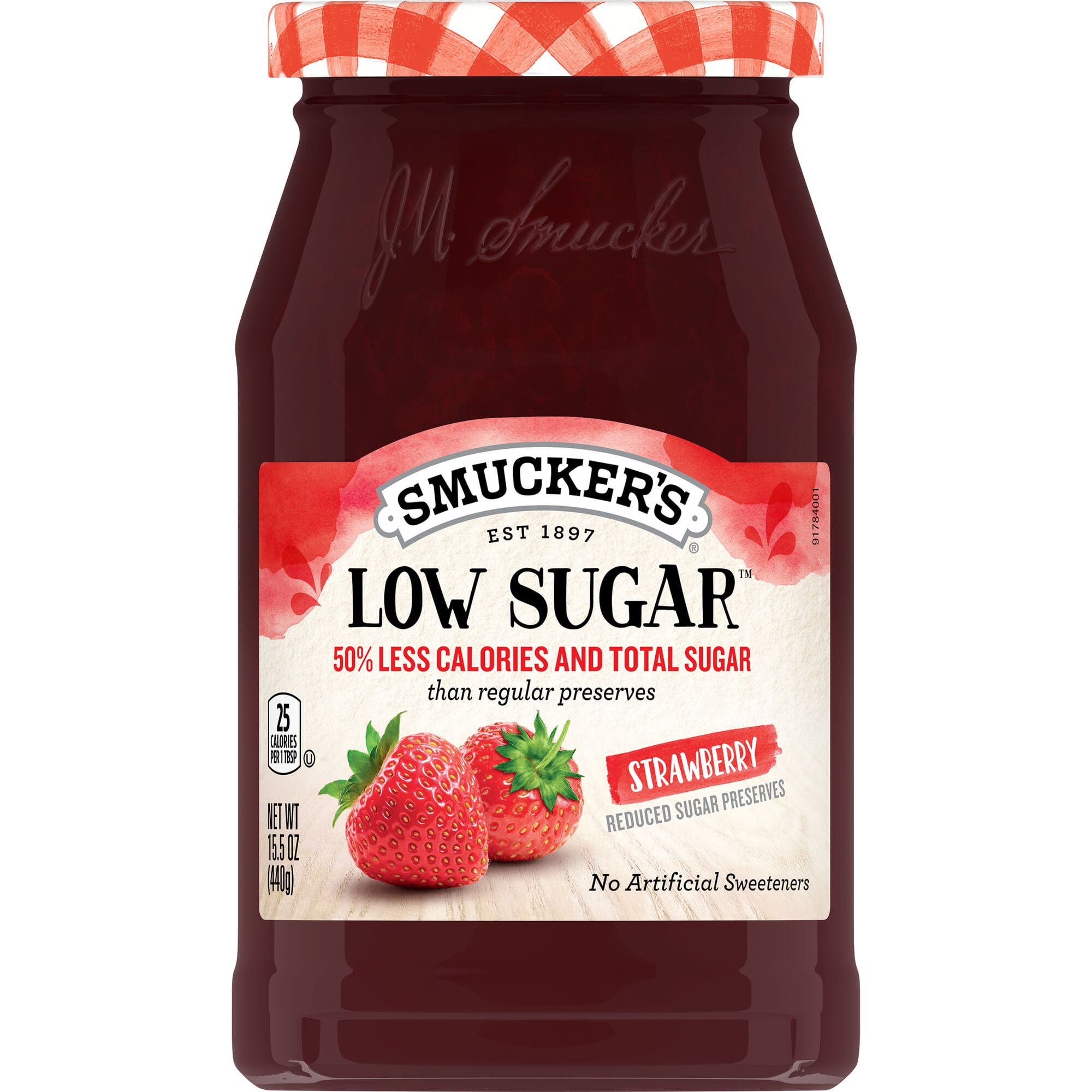Smucker's Low Sugar Strawberry Preserves 15.5 oz (Pack of 3)