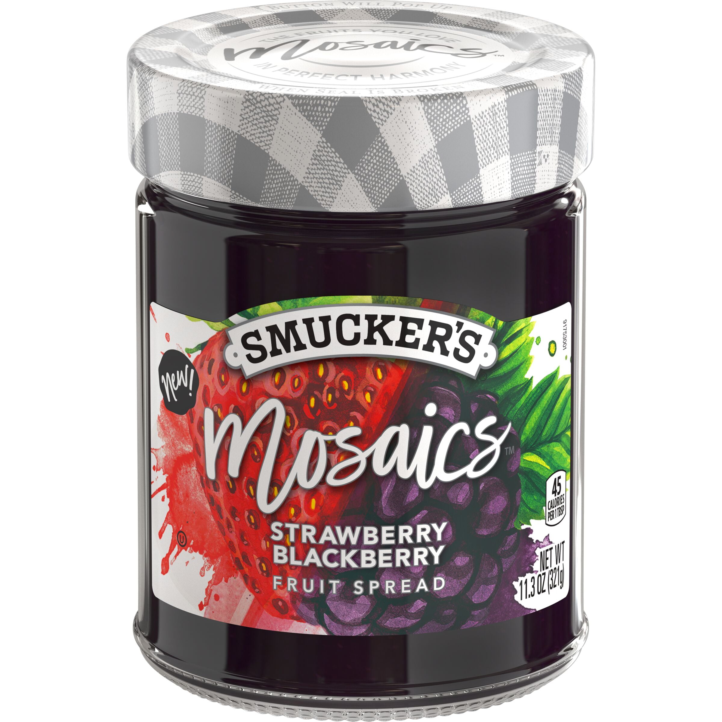 Smucker's Mosaics Strawberry Blackberry Fruit Spread, 11.3 Ounces